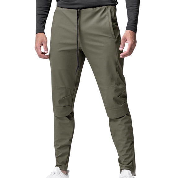 WIZUTIZ Pants for Men, Men's Fashion Drawstring Elastic Waist Multi-Pocket Casual Length Pants Holiday Gift Finder