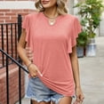 thumbnail image 1 of WIZUTIZ Plus Size Tops for Women up to 30% Off Trendy Work Out Plus Size Shirts Short Sleeve Ultra Soft Ladies Tshirt Lightweight Solid Fluffy Tshirts Retro Plus T-shirt Cozy Style V-Neck Blouse Pi, 1 of 6
