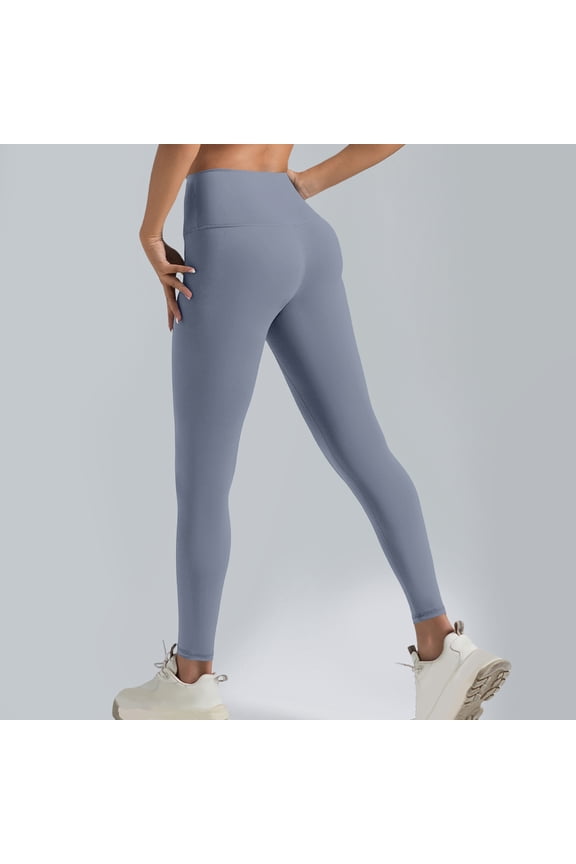 Plus Size Yoga Pants for Women Plain Relaxed Slimming Yoga Pants Stretch Elastic High Waist Full Length Trousers Solid Pants for Teen Girls Tiktok Trend Items Club Blue