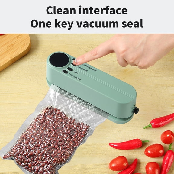 WIZUTIZ Portable Vacuum Food Sealer Mini Handheld Kitchen Sealing Machine With Three Modes High Power 60Kpa Pump For Dry Wet Powder Ingredients Fridge Freezer Storage Preservation