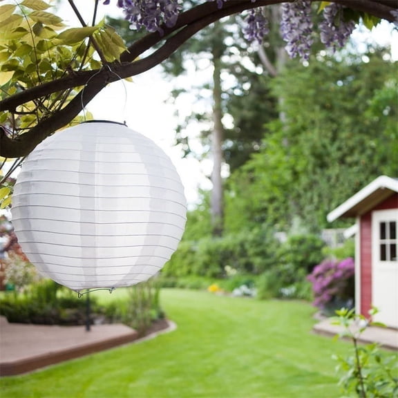 WIZUTIZ Round DIY Paper White Lantern Hanging Decoration for Wedding Party Home Event and Holiday Decor Foldable Ceiling Lantern for DIY Craft Display Photo Backdrop and Venue Accent