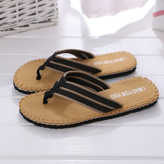 WIZUTIZ Shoes Flip Outdoor Summer Flops Sandals Indoor or Male Slipper Men Men's Slipper Mens House Slippers Wide Mens