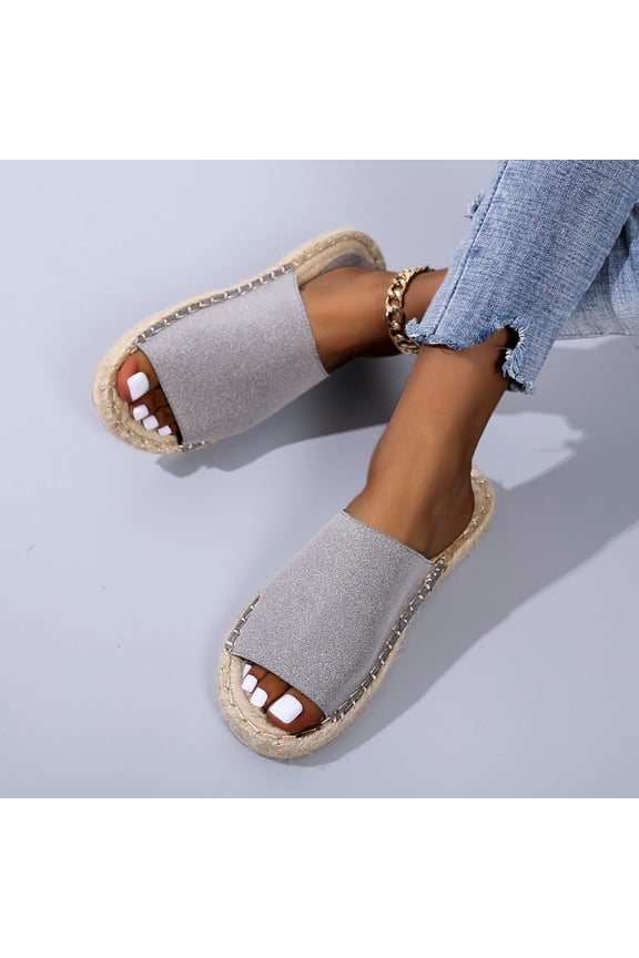 Shower Sandals Women Comfort Athletic Womens Slide Sandals Summer BOHO Jeweled Shiny Slide Sandals Slide Sandals Knitted BOHO Beach Slide Sandals Outdoor Slides Birthday Gifts