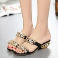 thumbnail image 1 of WIZUTIZ Shower Shoes Women Trendy Casual Lightweight Womens Slides Summer Jeweled Shimmer BOHO Slip on Sandals Shower Shoes Beach Slides Outdoor Breathable Slip on Sandals Christmas Gifts, 1 of 6
