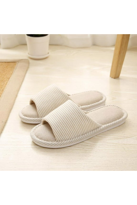 Shower Slippers for Women Sports Casual Walking Womens House Shoes Summer Slides Slides Striped Shower Shoes Indoor Flat Heel Breathable Slippers for Ladies Grandma Mother's Day Gift