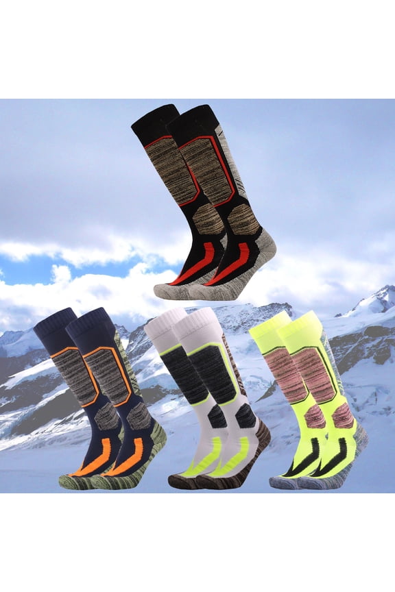 Ski Socks for Mens Womens Thermal Warm Winter Thick Knee High Socks for Skiing Snowboarding