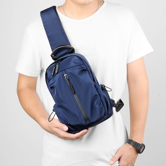 WIZUTIZ Sling Bag Small Crossbody Backpack Shoulder Bag For Men Women Lightweight One Strap Backpack Sling Bag Backpack For Hiking Bag Womens Messenger Bags Blue