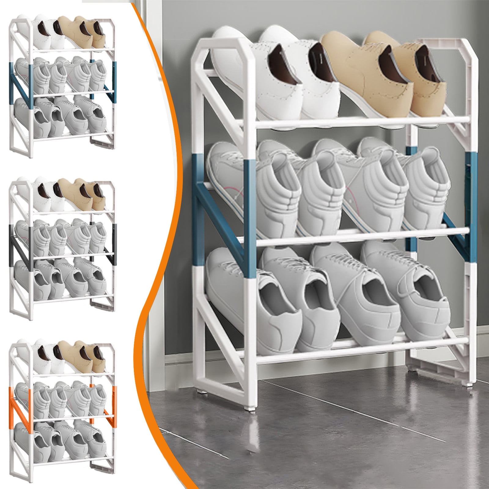 WIZUTIZ Small Shoe Rack Upgraded Shoe Rack for Front Door Entrance ...