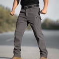 thumbnail image 1 of WIZUTIZ Snow Pants Men Fleece Lined Snowboard Ski Cargo Pant Winter Outdoor Waterproof Insulated Zipper Bottom Leg, 1 of 5