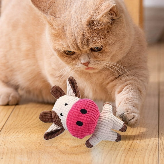 Latrodar Stocking Stuffers for Kids Cat Toys Interactive Pet Chew Toy For Your Dogs And Cats Encourages Play And Oral Care With Robust Design Suitable For Indoor Use Pink 10.4x6.8 I