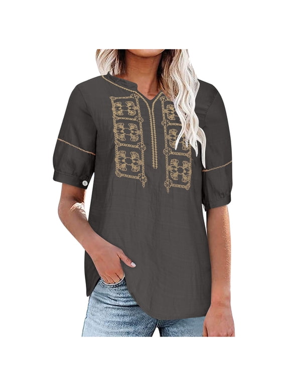 T Shirts for Women up to 50% Off Fluffy Cozy Style Vintage Shirts Solid Oversize V-Neck T-shirt Plain Ladies Tshirts Trendy Work Out Tshirt Tops Sports Holiday Beach Short Sleeve Tee Blouse