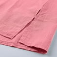 thumbnail image 1 of WIZUTIZ Tops for Women up to 30% Off Comfy Pure Colour Elegant Tshirts Ladies Holiday Beach V-Neck Blouse Linen Short Sleeve Tops Basic Ultra Soft T-shirt Oversize Retro Solid Tee Shirts Pink XXXX, 1 of 4