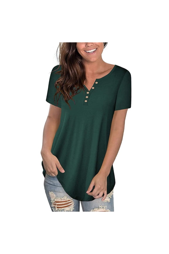 Tops Women's Fluffy Breathable Plus T-shirt V-Neck Ladies Shirts Loose Fit Solid Plus Size Tee Retro Cozy Style Tunics Blouse Tops Trendy Fashion Short Sleeve Tshirts Tshirt Gre