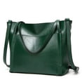 thumbnail image 1 of WIZUTIZ Tote Bags for Women Womens Handbags with Adjustable Strap Zipper Pockets Shoulder Bags Medium Solid Bags Water Resistant Classic Bag 1 PC Green, 1 of 2