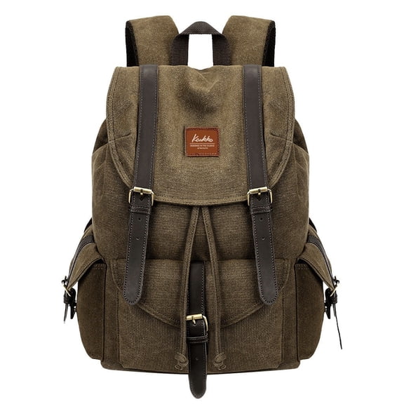 WIZUTIZ Travel Backpack for College Womens Trendy Hiking Backpack with Adjustable Strap Zipper Pockets Medium Solid Bags Waterproof Durable Bag 1 PC Khaki