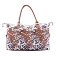 thumbnail image 1 of WIZUTIZ Travel Makeup Bag Cosmetic Case for Women Cosmetic Bags Travel Makeup Case Organizer Womens Travel Toiletry Bag Double Layer Portable Open Flat Leopard Animal Print Bags Khaki, 1 of 1