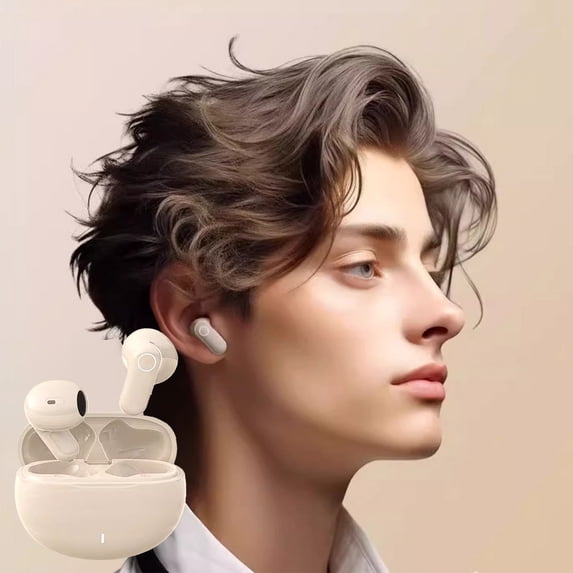 WIZUTIZ True Wireless In Ear Bluetooth 5.4 Earbuds Noise Cancelling Earphones With Type C Fast Charging Battery Display 6.5H Playtime Stereo Surround Sound For Sports Commute Office