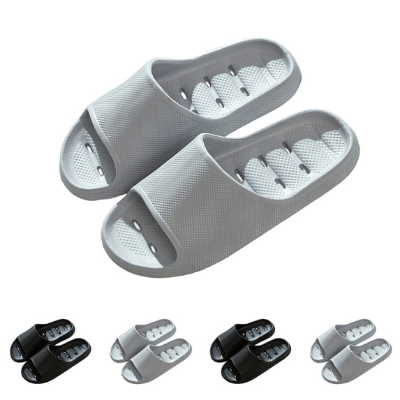 WIZUTIZ Unisex Shower Sandals Women Men Pool Slides Sandals Non-Slip Textured Open Toe Bathroom Beach Summer Shoes Flat Home Slipper