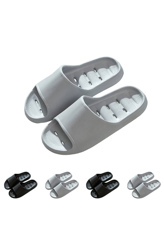 Unisex Shower Sandals Women Men Pool Slides Sandals Non-Slip Textured Open Toe Bathroom Beach Summer Shoes Flat Home Slipper