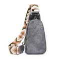 thumbnail image 1 of WIZUTIZ Women Chest Bag Sling Bag Small Crossbody Leather Satchel Daypack For Lady Shopping Travel Fashion Shoulder Strap for Womens Chest Bags Womens Messenger Bags Solid Bags Easy Gray, 1 of 4