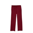 thumbnail image 1 of WIZUTIZ Women's Plus Size Pants Thin Relaxed Relaxed Fit Wide Leg Dress Pants Elastic Spandex High Rise Full Length Beach Pants Solid Drawstring with Pockets Trousers for Lady Swim Shopping Red, 1 of 2