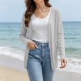 thumbnail image 1 of WIZUTIZ Women's V Neck Button Down Cardigan Lightweight Breathable Long Sleeve Sun Protection Tops, 1 of 8
