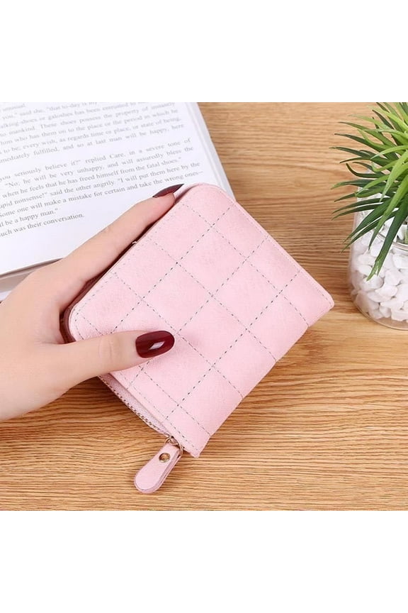 Women's Wallets & Purses Zipper Handbags Billfolds Womens Purses Womens Womens Zipper Pockets Medium Solid Bags Waterproof Classic Bag 1 PC Pink