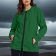 thumbnail image 1 of WIZUTIZ Women's Waterproof Rain Jacket Zip Up Hooded Lightweight Packable Long Sleeve Outdoor Windbreaker Raincoat with Pockets Coat Layer Top, 1 of 5