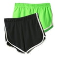 thumbnail image 1 of WIZUTIZ Womens Shorts Casual Comfy Leisure Slimming Workout Dolphin Shorts 2 Packs Elastic Stretch Mid Rise High Cut Swimwear Solid Swim Shorts for Ladies Travel Green, 1 of 2