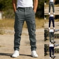 thumbnail image 1 of WIZUTIZ Work Cargo Pants for Men Casual High Waisted Wide Leg Cargo Pants with Pockets Hiking Trousers Quick Dry Cargo Jeans, 1 of 5