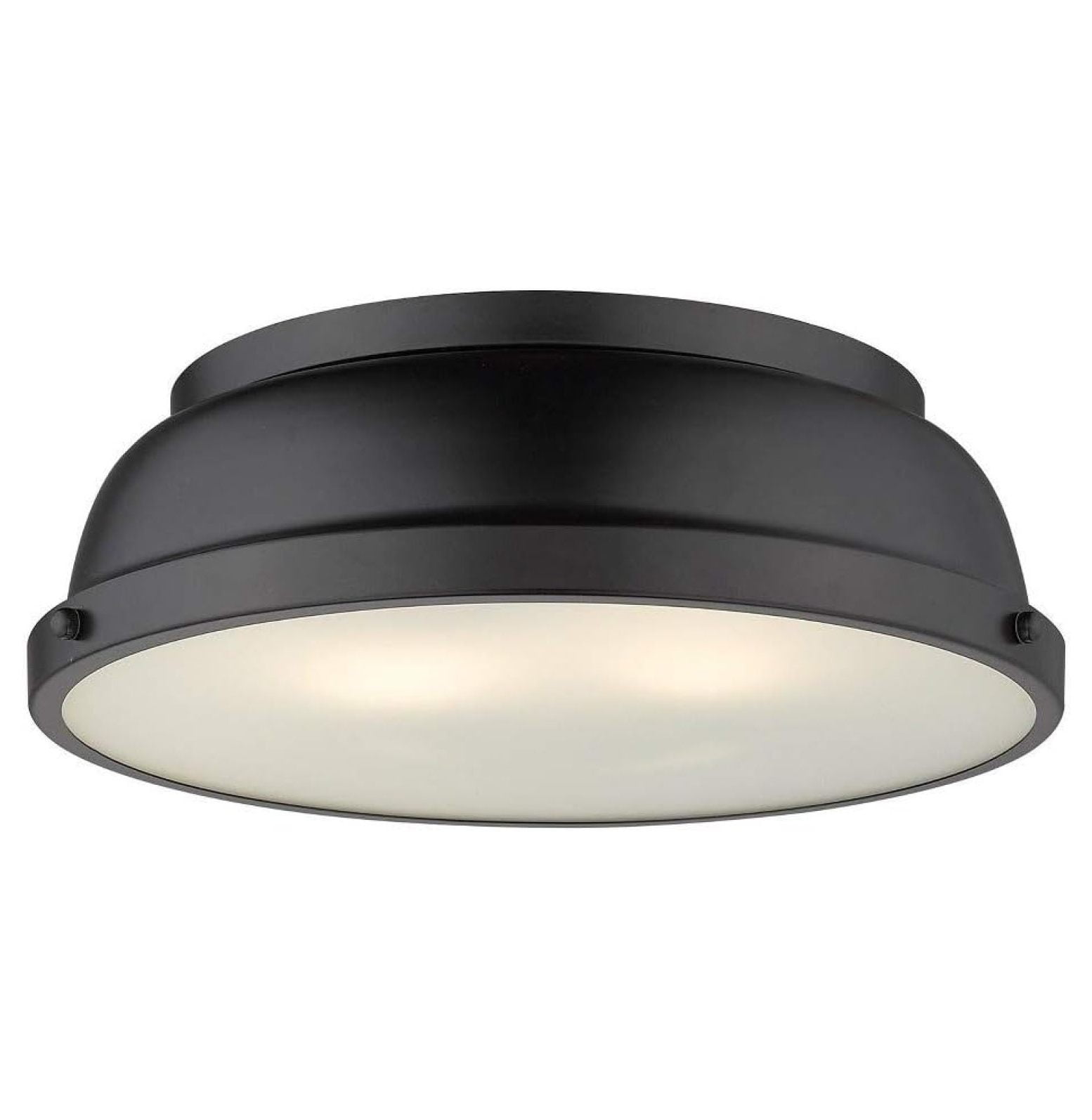 Duncan 14" Matte Black Indoor Flush Mount Light