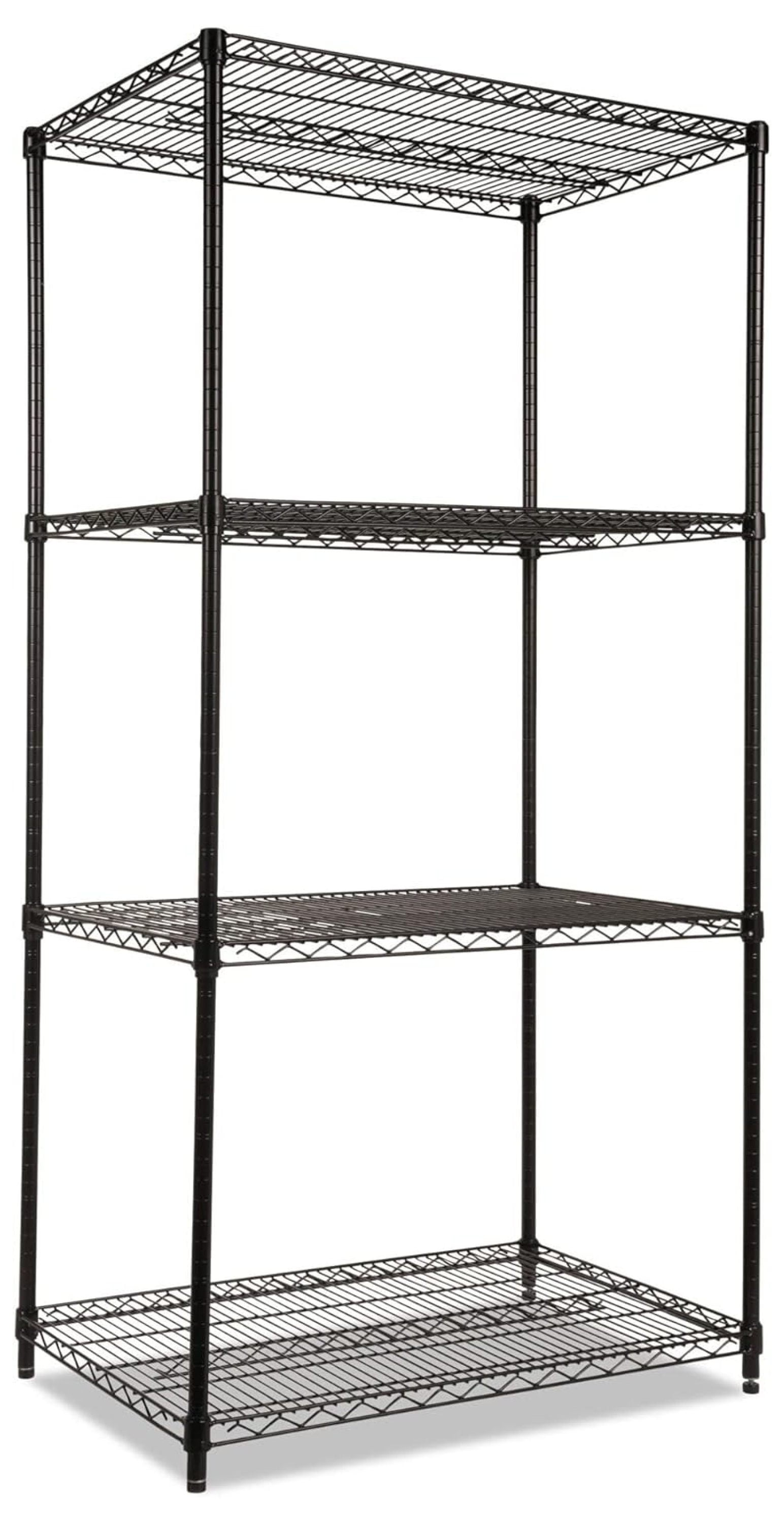 Black 36" x 24" x 72" Wire Shelving Unit