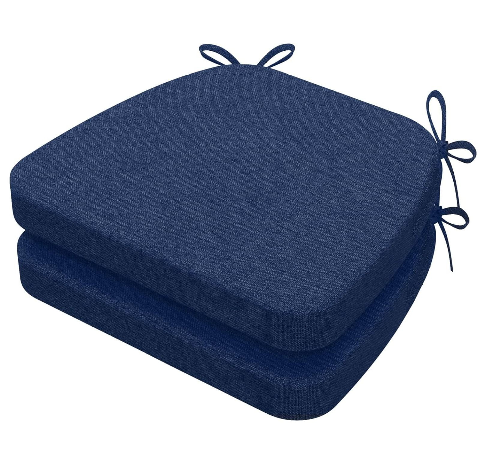 WIixle DShaped Chair Cushions for Dining Chairs with Ties and