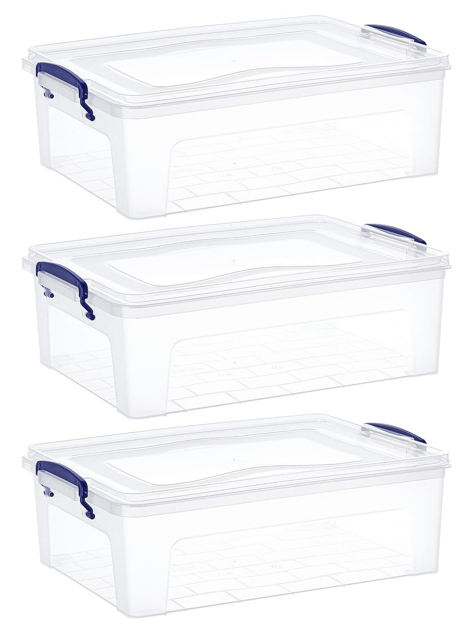 WIixle Storage Bins with Lids Clear Boxes for Organizing, Stackable
