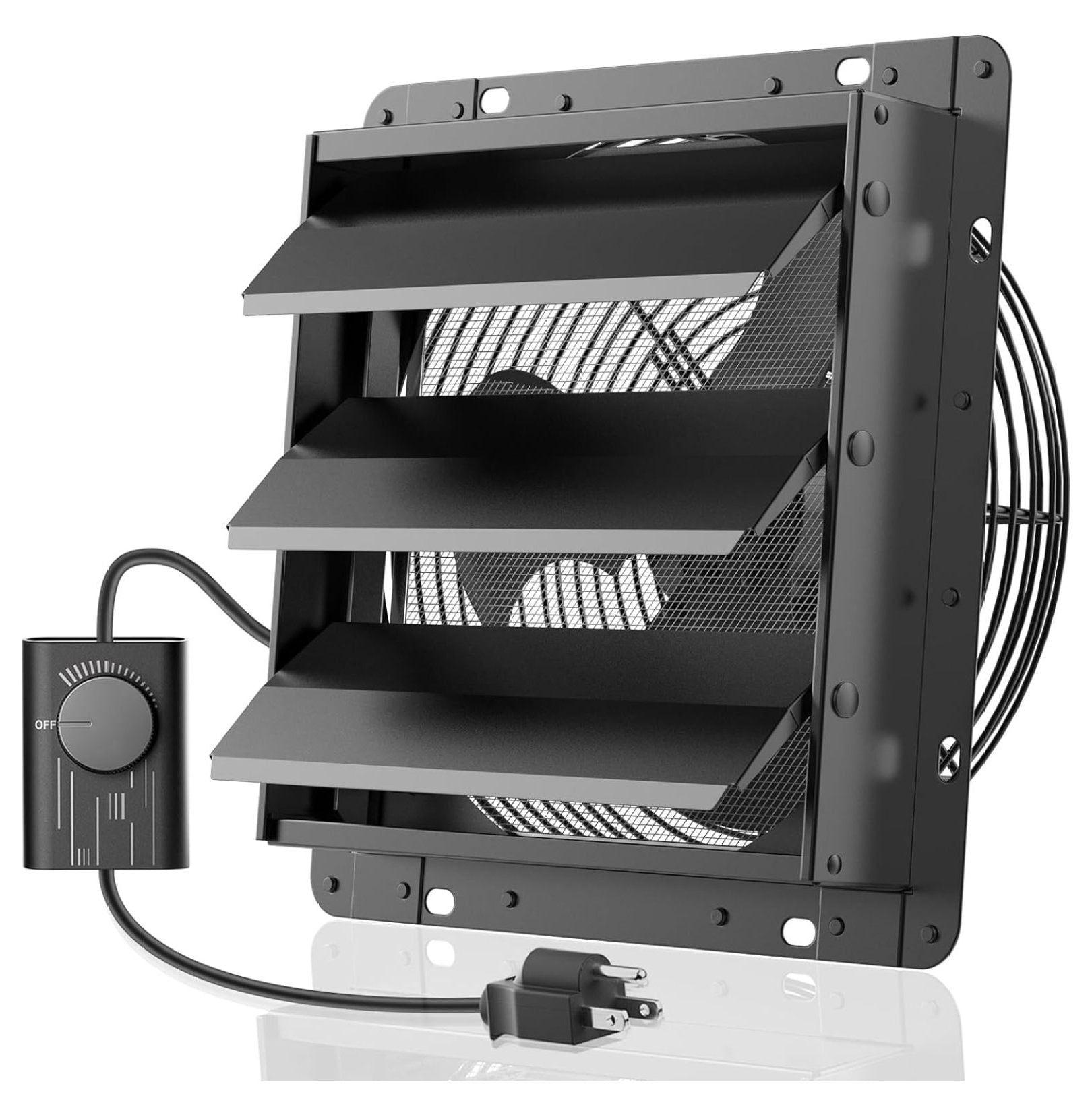 WIixle Upgraded 10 Inch Shutter Exhaust Fan with Speed Controller