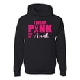 thumbnail image 1 of WIld Bobby Breast Cancer Awareness I Wear Pink for My Aunt Unisex Hoodie Sweatshirt, Black, Small, 1 of 6