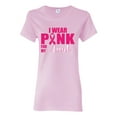 thumbnail image 1 of WIld Bobby Breast Cancer Awareness I Wear Pink for My Aunt Women Tee, Light Pink, Medium, 1 of 6