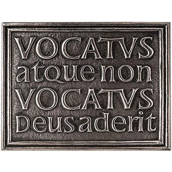 WIld Goose Studio Celtic Vocatus Atque Non Vocatus Bronze Plaque Measures 9.5 x 7 inches Made in Ireland