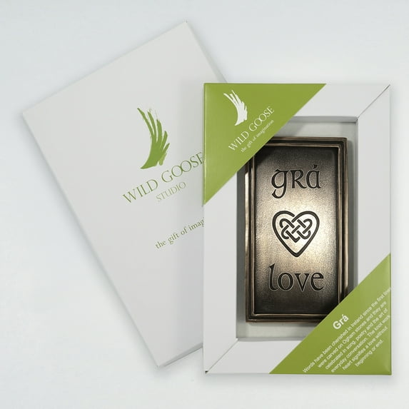 WIld Goose Studio Story of Ireland Gra - Love Bronzed Wall Plaque