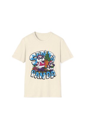 WInter Christmas Tree Men Women Kids Family Panda TShirt