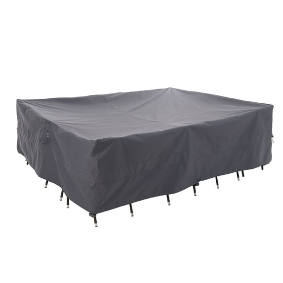 "WJ-X3 Rip-Stop Waterproof Outdoor Rectangular Patio Furniture Set Cover, 136""(L) x 88""(W) x 36""(H), Gray"