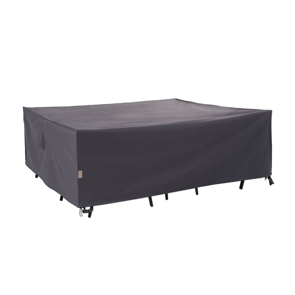 WJ-X3 Rip-Stop Patio Table Cover, Heavy-Duty Waterproof & Windproof Outdoor Furniture Cover, 102" x 78" x 31", Gray