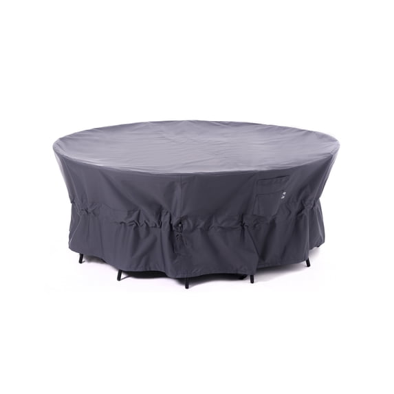 WJ-X3 Waterproof Patio Outdoor Round Furniture Set Cover, Anti Fade & Rip Stop, 110''Dia x 31''H