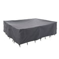 thumbnail image 1 of "WJ-X3 Waterproof Outdoor Rectangular Patio Table Cover, 180"" W x 96"" D x 36"" H, Gray", 1 of 8