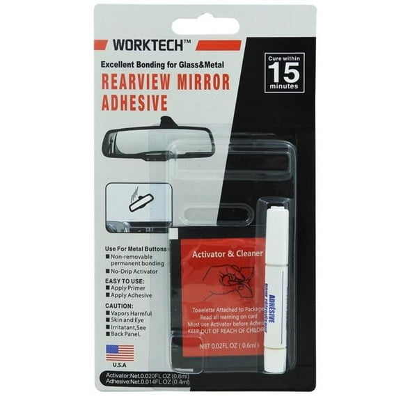 WJB Industrial Technologies Professional Strength Rearview Mirror Adhesive Repair