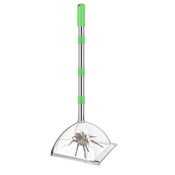 WJERM Long Handle Non Contact Spider Catcher 32 In, Safe Catch & Release Insect Gripper Container For Indoor Spiders Flies Pest Removal