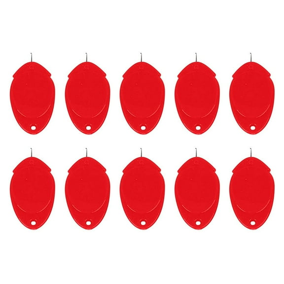WJHWSX 10PC Needle Threaders,Needle Threader Tool for Sewing Machine,Easy for Seniors,Red