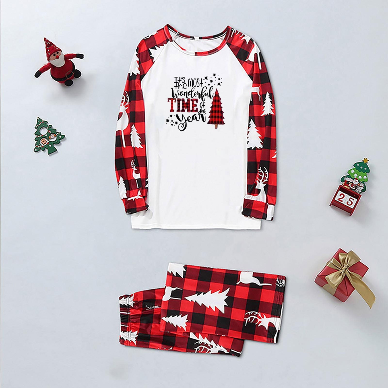 WJHWSX Boys Pajamas Size 1416 Christmas Christmas Family Pajamas