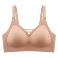thumbnail image 1 of ATENAR Bras for Women,Push Up Bra,Womens Bras,Soft,Stretch Fabric,Solid,Acrylic,Brown,5XL, 1 of 3