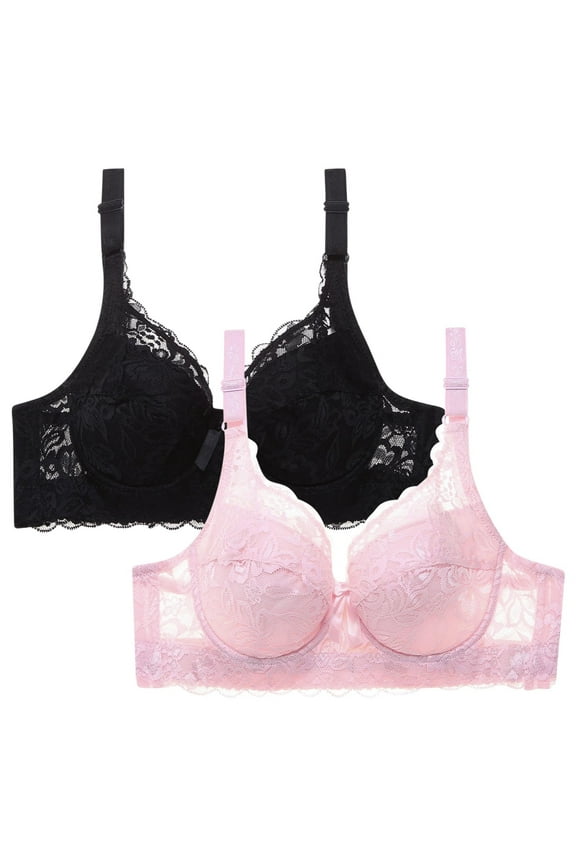 Bras for Women,Push Up Bra,Womens Bras,Soft,Stretch Fabric,Solid,Nylon,Spandex,Black,46C